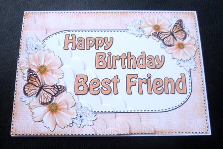 5x7 Flowers & Butterflies Birthday Best Friend by Charlie Angel