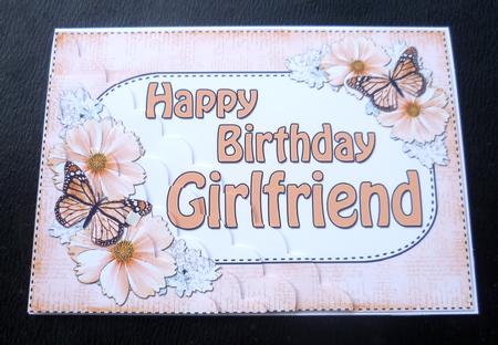 5x7 Flowers & Butterflies Birthday Girlfriend by Charlie Angel