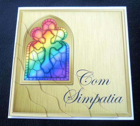 Portugese Sympathy Stained Glass Window Wavy Corner Stacker by Charlie Angel