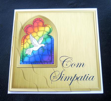 Portugese Sympathy Stained Glass Window Wavy Corner Stacker by Charlie Angel
