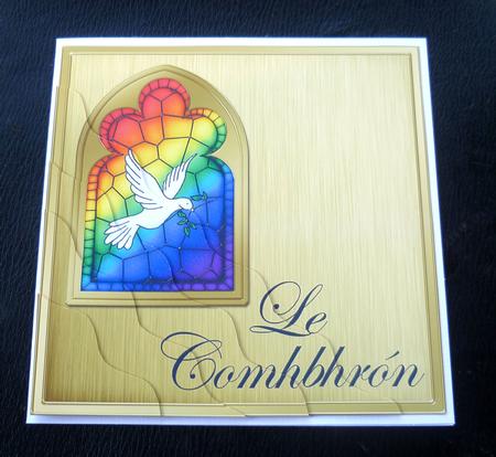 Irish Sympathy Stained Glass Window Wavy Corner Stacker by Charlie Angel