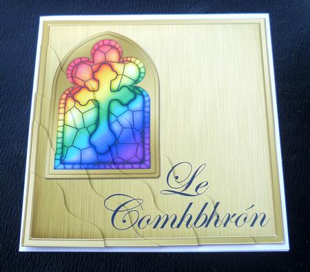 Irish Sympathy Stained Glass Window Wavy Corner Stacker by Charlie Angel