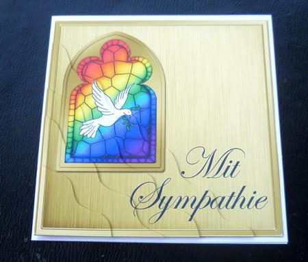 German Sympathy Stained Glass Window Wavy Corner Stacker by Charlie Angel