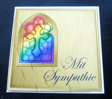 German Sympathy Stained Glass Window Wavy Corner Stacker by Charlie Angel