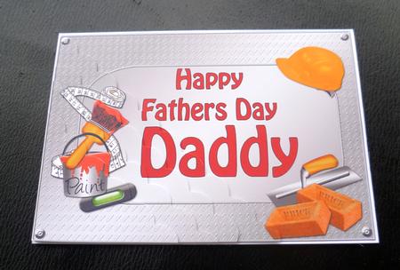 5x7 Handyman Tools Fathers Day Daddy Scallop Corner by Charlie Angel