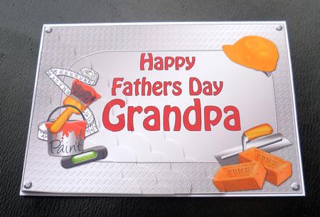 5x7 Handyman Tools Fathers Day Grandpa Scallop Corner by Charlie Angel