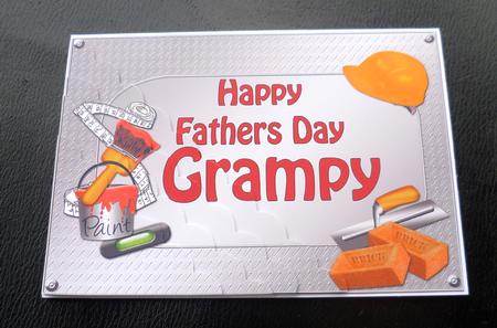 5x7 Handyman Tools Fathers Day Grampy Scallop Corner by Charlie Angel