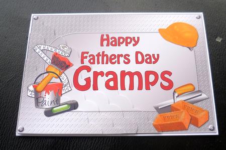 5x7 Handyman Tools Fathers Day Gramps Scallop Corner by Charlie Angel