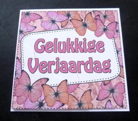 Dutch Birthday Butterflies Wavy Corner Stacker by Charlie Angel