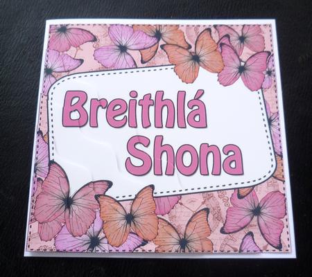 Irish Birthday Butterflies Wavy Corner Stacker by Charlie Angel