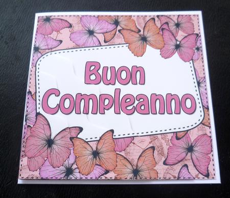 Italian Birthday Butterflies Wavy Corner Stacker by Charlie Angel