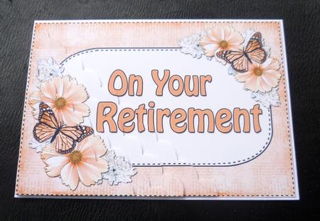 5x7 Flowers & Butterflies Retirement Scallop Corner by Charlie Angel