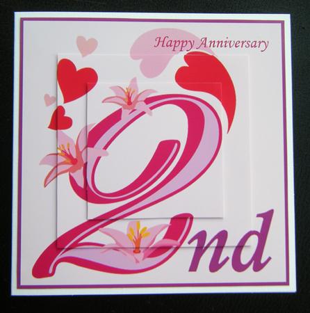 2 Glorious Years 2nd Anniversary Card by Charlie Angel