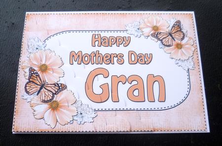 5x7 Flowers & Butterflies Mothers Day Gran Scallop Corner by Charlie Angel