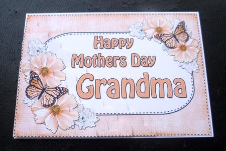 5x7 Flowers & Butterflies Mothers Day Grandma Scallop Corner by Charlie Angel