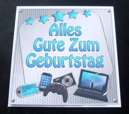 German Birthday Gadgets Wavy Corner Stacker by Charlie Angel
