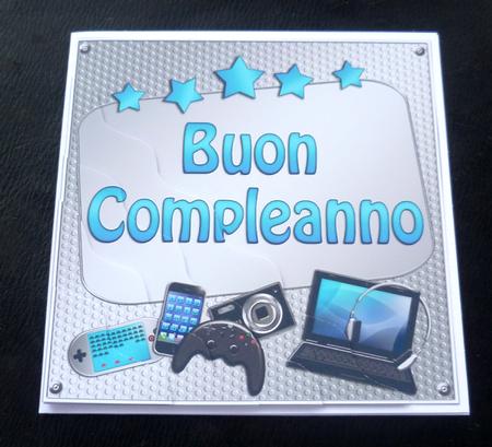 Italian Birthday Gadgets Wavy Corner Stacker by Charlie Angel