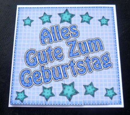 German Birthday Stars Wavy Corner Stacker by Charlie Angel