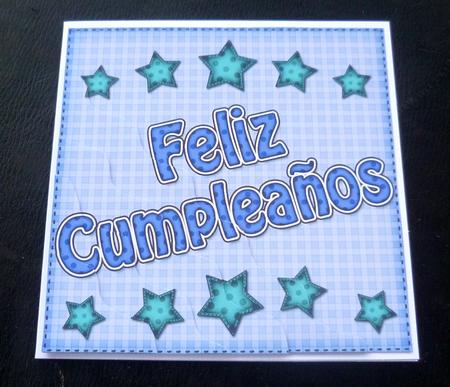 Spanish Birthday Stars Wavy Corner Stacker by Charlie Angel
