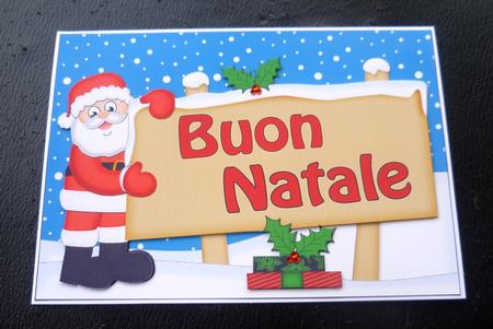 Xmas Italian Santa Signpost 5x7 Easicut Decoupage by Charlie Angel