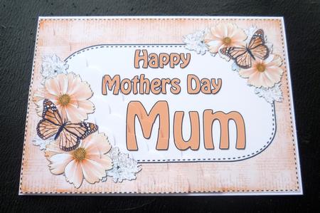 5x7 Flowers & Butterflies Mothers Day Mum Scallop Corner by Charlie Angel