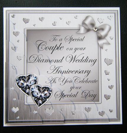Diamond Wedding Anniversary Scallop Corner Side Stacker by Charlie Angel