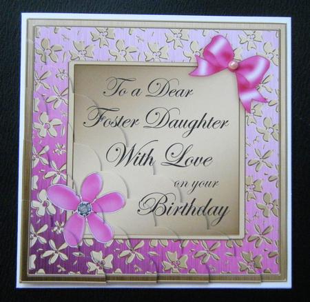 Floral Foster Daughter Birthday Scallop Corner Side Stacker by Charlie Angel