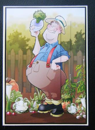 Gardening/allotment Dude A4 by Charlie Angel