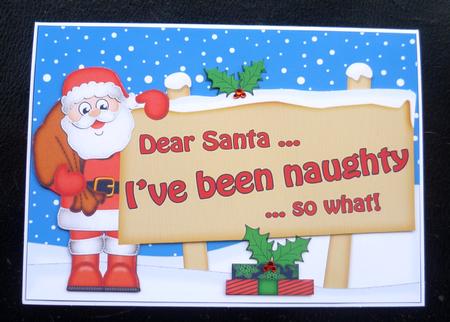 Xmas Dear Santa  -  Signpost 5x7 Easicut Decoupage by Charlie Angel