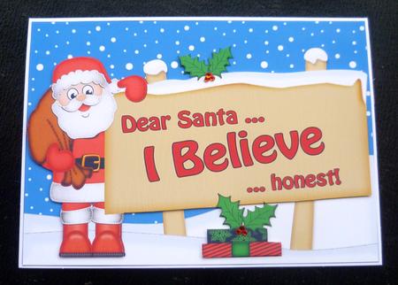 Xmas Dear Santa  -  Signpost 5x7 Easicut Decoupage by Charlie Angel