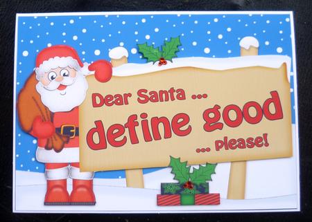 Xmas Dear Santa  -  Signpost 5x7 Easicut Decoupage by Charlie Angel