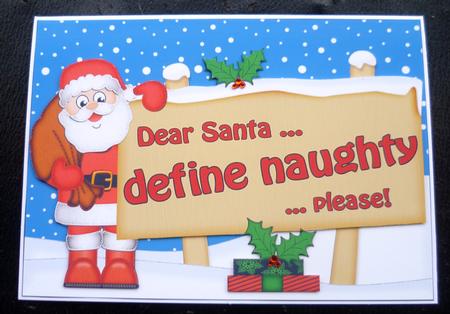 Xmas Dear Santa  -  Signpost 5x7 Easicut Decoupage by Charlie Angel