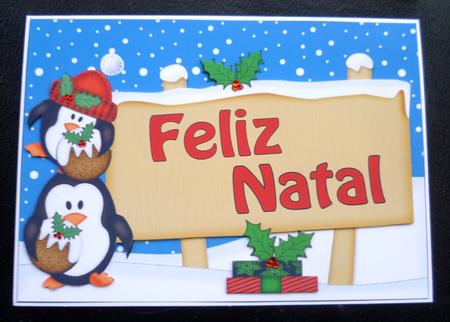 Xmas Italian Portugese Signpost 5x7 Easicut Decoupage by Charlie Angel