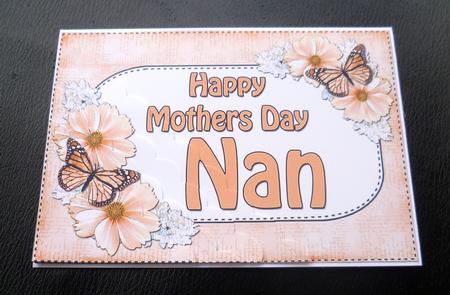 5x7 Flowers & Butterflies Mothers Day Nan Scallop Corner by Charlie Angel