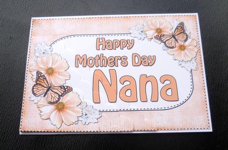 5x7 Flowers & Butterflies Mothers Day Nana Scallop Corner by Charlie Angel