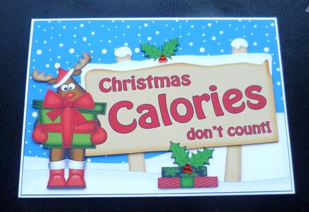 Xmas Christmas Calori Rudolph Signpost 5x7 Easicut Decoupage by Charlie Angel