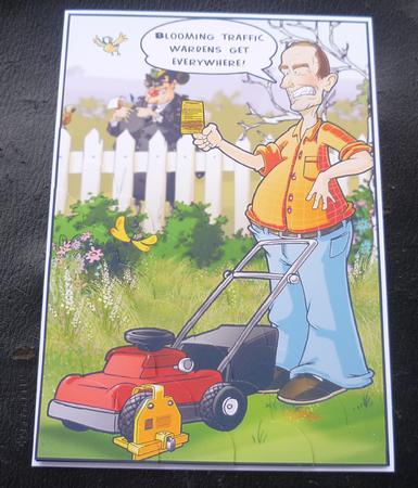 Lawn Mower Dude A4 by Charlie Angel