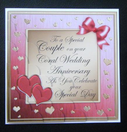 Coral Wedding Anniversary Scallop Corner Side Stacker by Charlie Angel