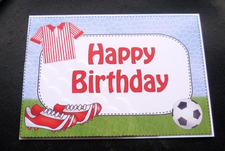 5x7 Football Birthday Scallop Corner Stacker by Charlie Angel