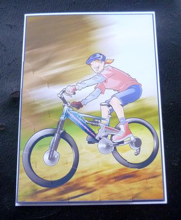 Mountain Bike Lady A4 by Charlie Angel