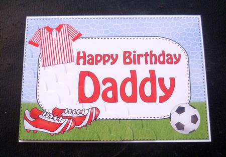 5x7 Football Birthday Daddy Scallop Corner Stacker by Charlie Angel