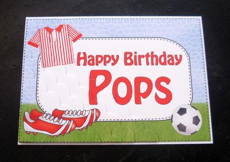 5x7 Football Birthday Pops Scallop Corner Stacker by Charlie Angel