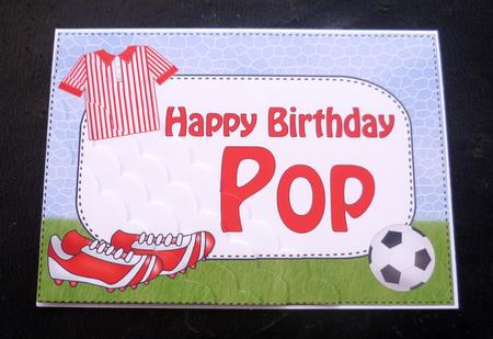 5x7 Football Birthday Pop Scallop Corner Stacker by Charlie Angel