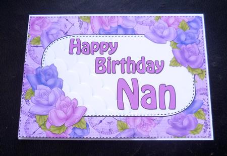 5x7 Time for Roses Birthday Nan Scallop Corner Stacker by Charlie Angel