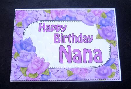 5x7 Time for Roses Birthday Nana Scallop Corner Stacker by Charlie Angel
