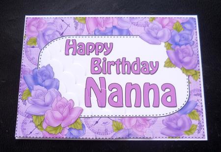 5x7 Time for Roses Birthday Nanna Scallop Corner Stacker by Charlie Angel