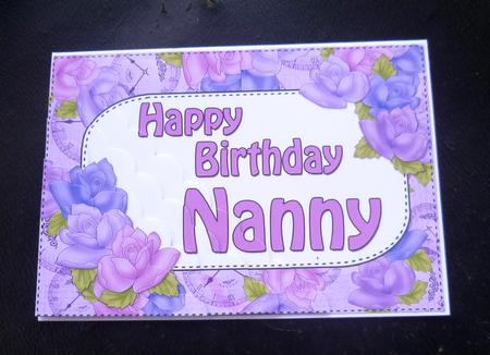 5x7 Time for Roses Birthday Nanny Scallop Corner Stacker by Charlie Angel