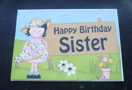 5x7 Girlz Suzi Birthday Sister Scallop Corner by Charlie Angel