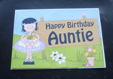 5x7 Girlz Suzi Birthday Auntie Scallop Corner by Charlie Angel