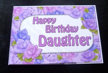 5x7 Time for Roses Birthday Daughter Scallop Corner Stacker by Charlie Angel